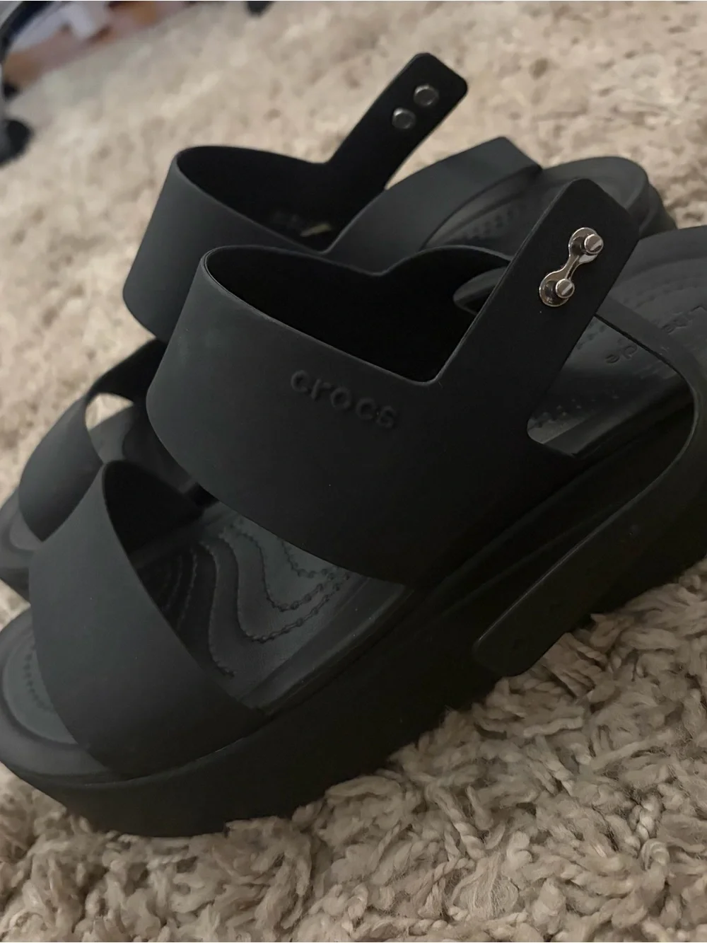 CROCS Brooklyn Platform Slingback Sandal - Black